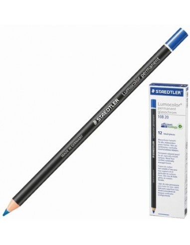 LAPIZ STAEDTLER GLASOCHROM 108 20 Color Azul